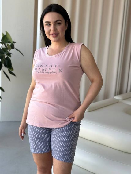 Домашній одяг,  зручна піжама з шортами PLUS SIZE | Зображення 7