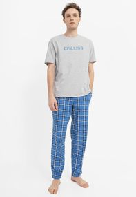 Комплект для чоловіків сірий меланж, 3XL