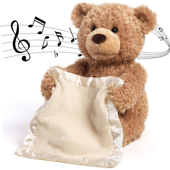 Детская интерактивная игрушка говорящий Мишка 30 см, Peekaboo Bear / Плюшевый музыкальный медведь