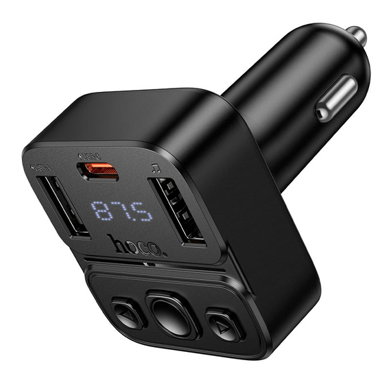 FM- модулятор HOCO E87 Delta /PD20W+15W /1*Type-C+2*USB /BTv5.4 | Зображення 2