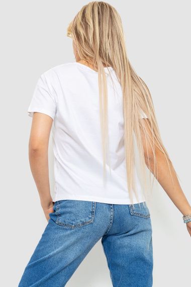 Футболка жіноча з принтом, колір білий, 221R3004-1 | Зображення 3
