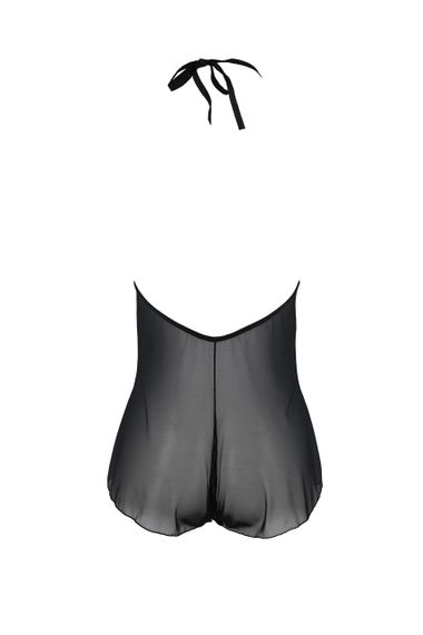 Боди Passion LEAFA BODY black, XXL/XXXL  на завязках, мягкая чашка, низ в виде шортиков sexstyle | Зображення 3