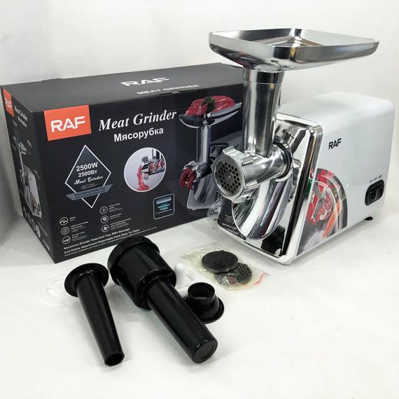 Електрична м'ясорубка RAF R.3368 2500W Нержавіюча сталь, м'ясорубка електрична метал | Зображення 8