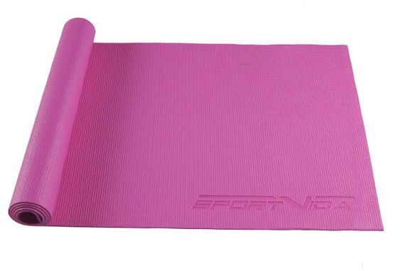 Килимок (мат) для йоги та фітнесу SportVida PVC 4 мм SV-HK0049 Pink