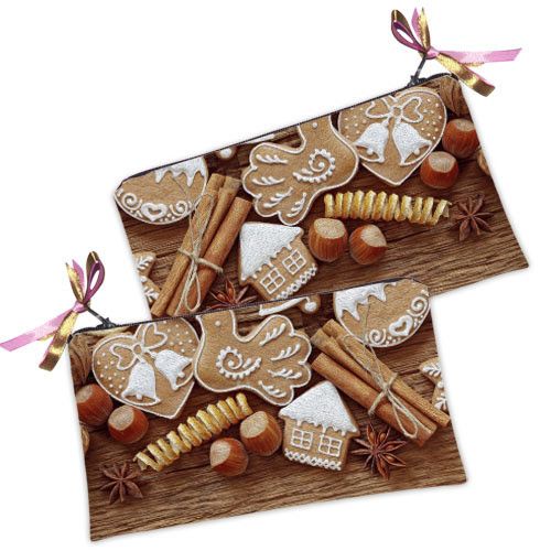 Косметичка жіноча Новогодние пряники 20х12 см (K_15NGNAS012)