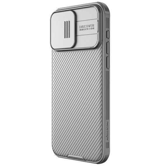 Карбонова накладка Nillkin CamShield Pro для Apple iPhone 15 Pro (6.1") Titanium Gray | Зображення 1