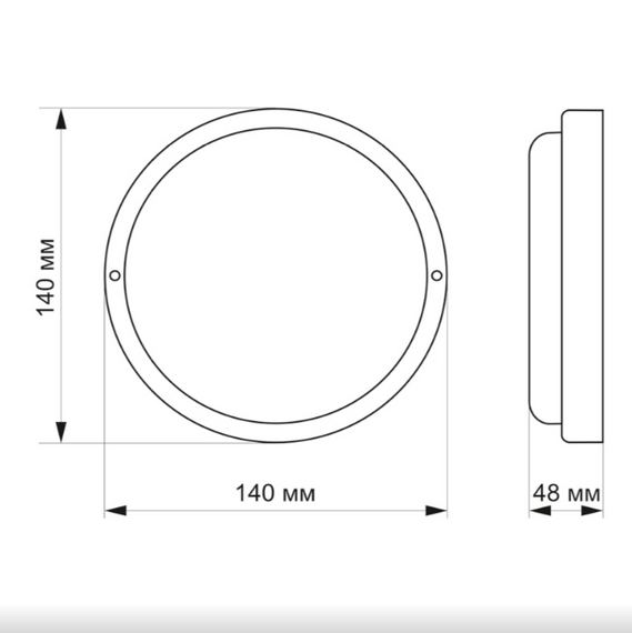 LED Світильник 12W 6500К IP65 круглий Titanum | Зображення 1