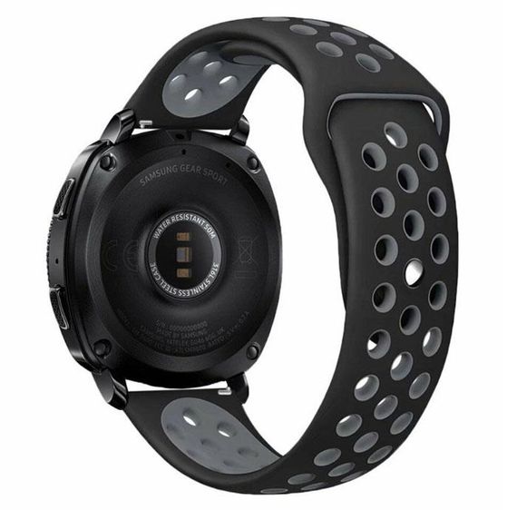 Спортивний ремінець Primo Perfor Sport для годинника Samsung Sport Gear SM-R600 - Black&Grey | Зображення 1