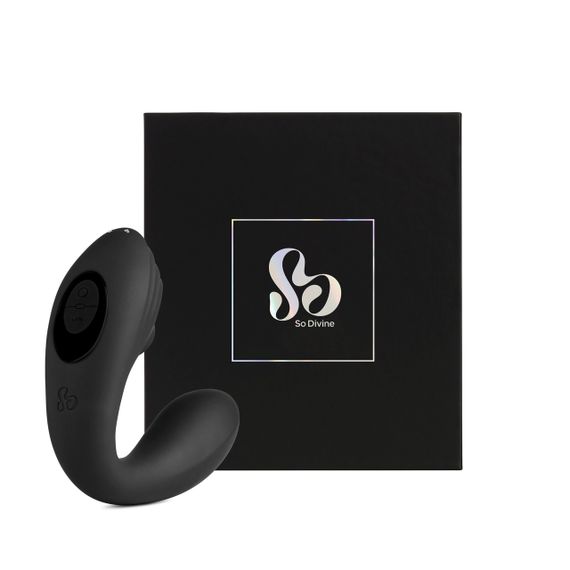 Вакуумный вибратор 2 в 1 Pearl Vibe, чёрный, So Divine (Великобритания) sexstyle