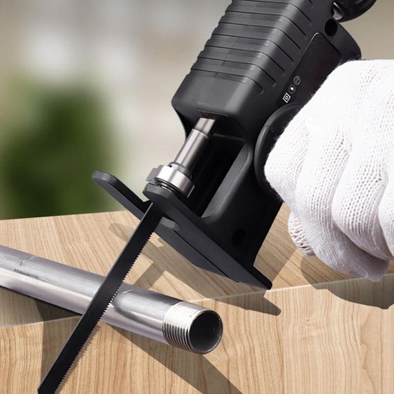 Насадка лобзик на дриль зі швидкознімним механізмом + 3 полотна / Сабельна пилка / Адаптер для електродрилі | Зображення 4