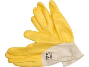 Рукавици робочи трикотажни, покрити нейлоном YATO Польша жовти, розмир 10 YT-7481
