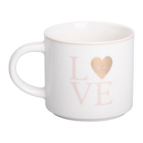 Чашка керамічна 350 (мл) для кави та чаю Love Біла RX-N240126WL