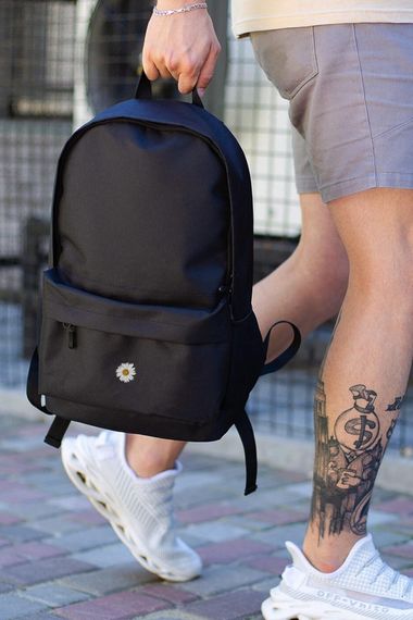 Повсякденний рюкзак шкільний Without з принтом Flower Black