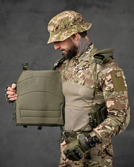 Плитоноска SINGLE SWORD олива 4 точки швидкого скидання | Зображення 5