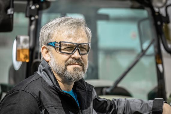 Окуляри захисні Hoegert LOTZEN HT5K010 прозорі лінзи синя оправа, універсальний розмір | Зображення 1