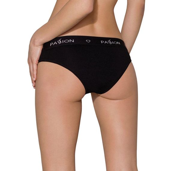 Трусики з широкою гумкою і мереживом Passion PS001 PANTIES black, size M | Зображення 1