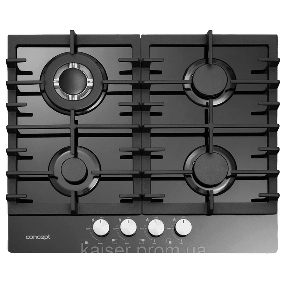 Газовая варочная поверхность 60 cm закаленное стекло Concept PDV7260bc BLACK