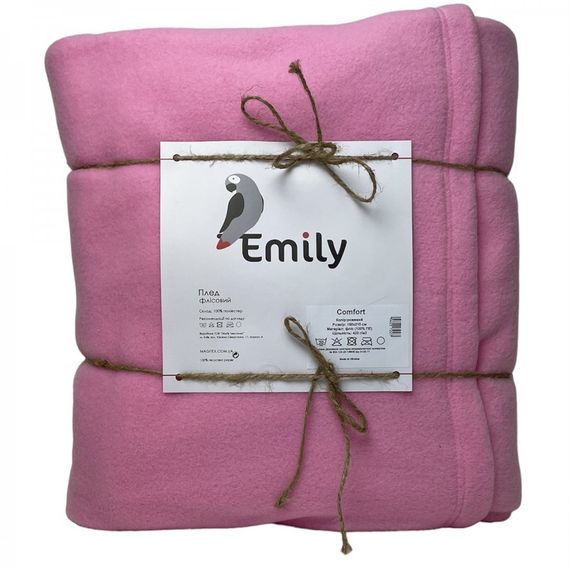 Плед флісовий Comfort ТМ Emily рожевий 150х210 см | Зображення 1