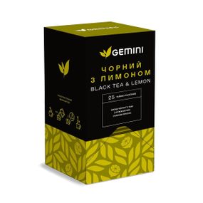 Чай Gemini Чорний з Лимоном 25 шт.