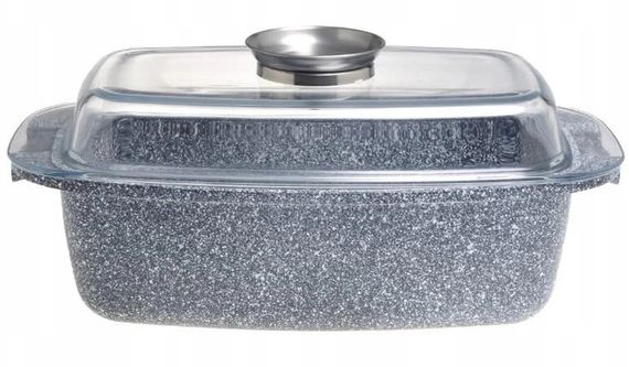 Гусятница с крышкой Ofenbach Vizo KM-100517 32х10.5 см 5.5 л серая | Зображення 2