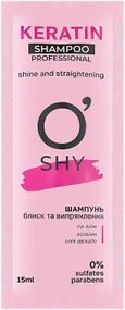 Шампунь для волосся O'shy Professional Keratin Блиск та випрямлення, саше 15 мл