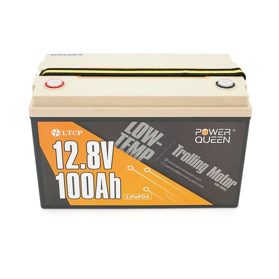 Акумуляторна батарея LiFePO4 Power Queen 12.8V 100Ah Low-Temp ,1280Wh, BMS 100A, 329*172*214мм | Зображення 1