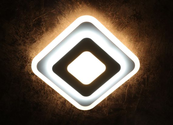 Сучасний квадратний світильник стельовий LED для кімнати кухні ванної 25132 Білий 4х25х25 см. | Зображення 1