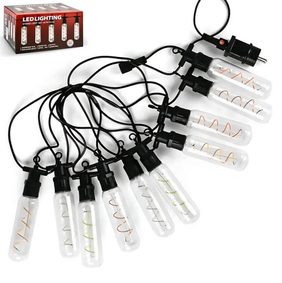 Гирлянда Удлинённые лампы спираль SFK-48 220V ∙ Уличная LED-гирлянда SFK-48 с удлинёнными спиральными лампами | Зображення 1