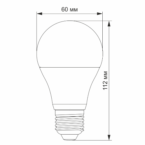 Лампа A60e 7W E27 3000K 220V LED Videx | Зображення 1
