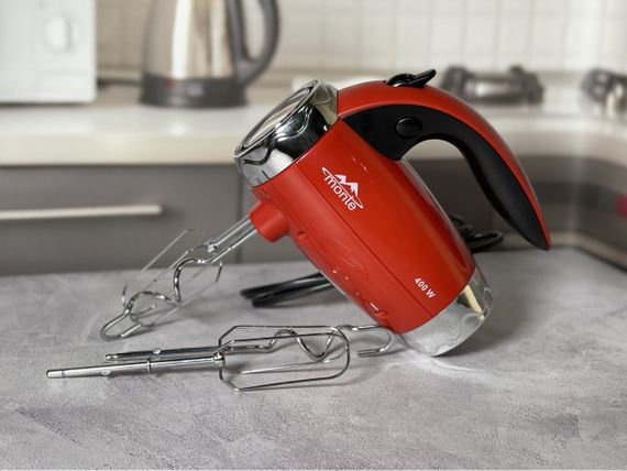 Міксер ручний Monte MT-2005 Red, 400 Вт, для збивання і замішування тіста | Зображення 1