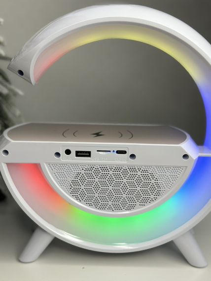 Колонка Bluetooth бездротова портативна 20 Вт і лампа настільна RGB LED 3 в 1 в стилі Big G | Зображення 3