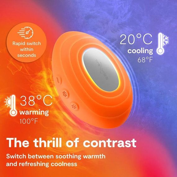 Кліторальний вібратор We-Vibe Temp Tangerine з функцією нагрівання та охолодження, помаранчевий Sex Aura | Зображення 8