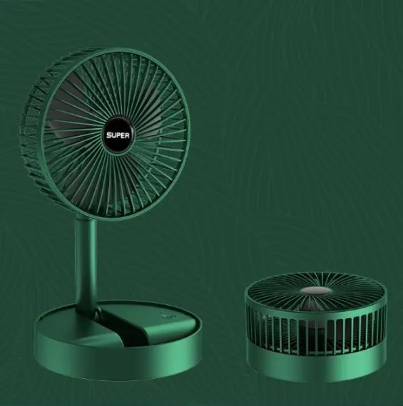 Портативный мини вентилятор для дома Telescopic Folding Fan Складной настольный вентилятор с USB зарядкой | Зображення 1