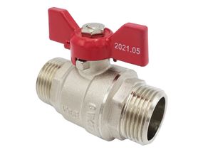 Кран кульовий Valogin Optima 1" ЗЗ червоний метелик VG-103103 1/22 шт
