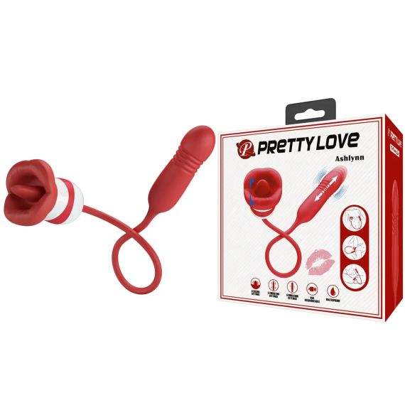 Гнучкий вібростимулятор з поступальним рухом та функцією лизання Pretty Love - Ashlynn, BI-300075 sexstyle
