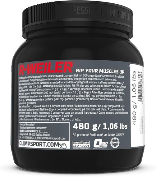 Предтренировочный комплекс Olimp RedWeiler 480 g (Lime) | Зображення 1