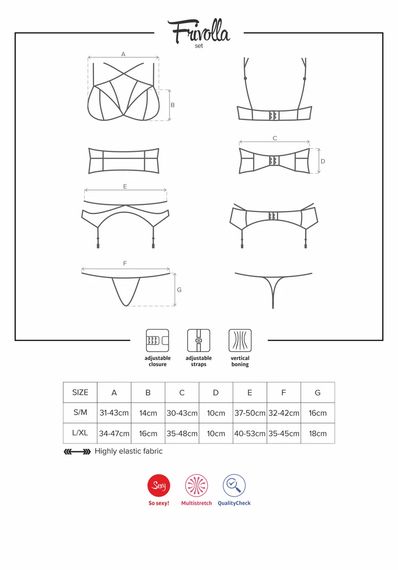 Комплект Obsessive Cobra Nive S/M | Зображення 6