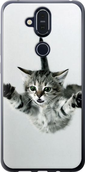 Чехол на Nokia 8.1 Летящий котёнок "2322u-1620-17620"