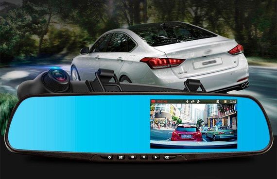 Відеореєстратор – дзеркало Blaсkbox DVR AK47 з камерою заднього виду ∙ Автомобільний реєстратор на 2 камери Full HD ∙ Режим фото 5 | Зображення 2