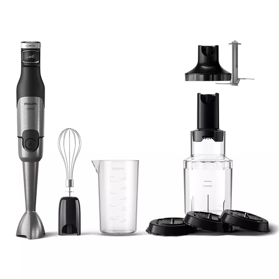 Блендер Philips заглибний Series 5000, 1200Вт, 4в1, чопер XL, спіралайзер, чорний (HR2684/00)