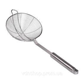Шумівка з нержавіючої сталі Ø 16 см для фритюру з довгою ручкою HP-19-16-16CM