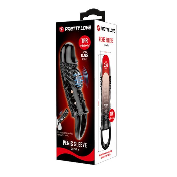 Насадка з вібрацією CECELIA (чорна) Sex Aura | Зображення 3