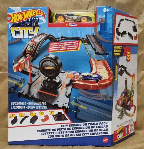 Трек Хот Вілс Сіті Транспортні шляхи для міста Hot Wheels City Track Pack Набір чорних доріжок | Зображення 5