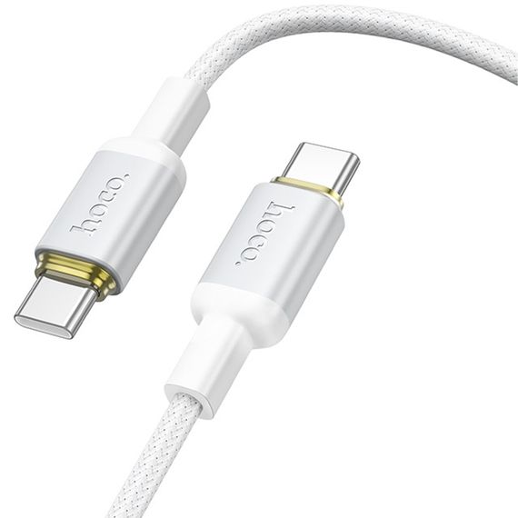 Дата кабель Hoco X128 Benefit Type-C to Type-C 60W (1m) White | Зображення 2