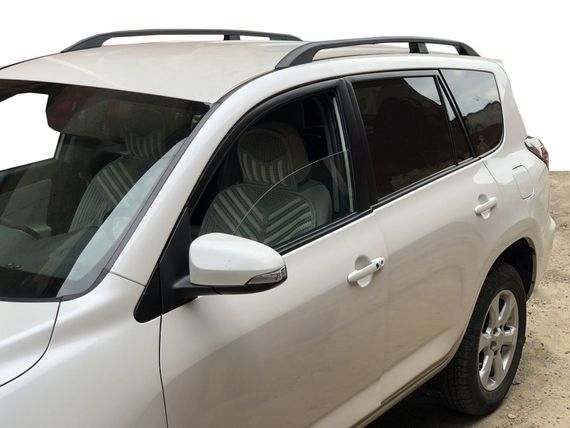 Рейлінги Чорні Турецькі Довга база, Пластикові ніжки для Toyota Rav 4 2006-2013 років