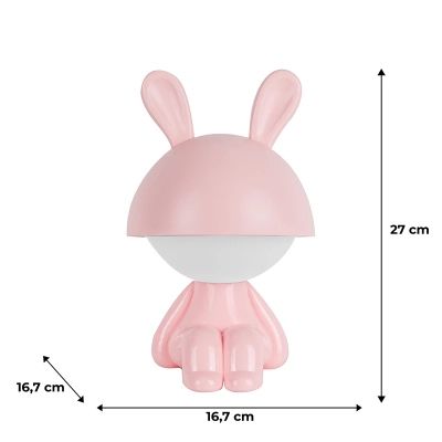 Нічник Kite Світильник LED з акумулятором Cute Bunny, рожевий (K25-316-1-2) | Зображення 5