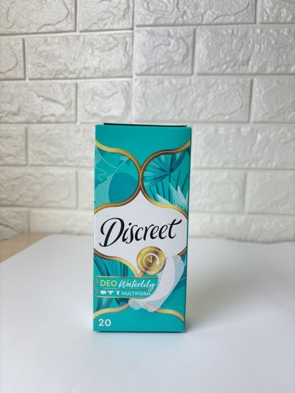 DISCREET Щоденні гігієнічні прокладки Део Вотер Лілі Мультіформ Single 20шт