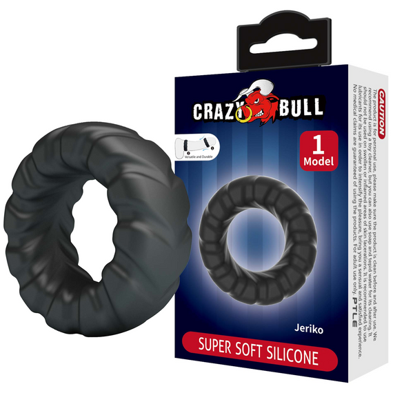 Ерекційне кільце Crazy Bull №1 - JERIKO super soft silicone, BI-210359 Sex Aura