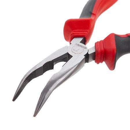 Длинногубцы 180 мм изогнутые (40CrV) фосфатированные INTERTOOL (NT-0148) | Зображення 2