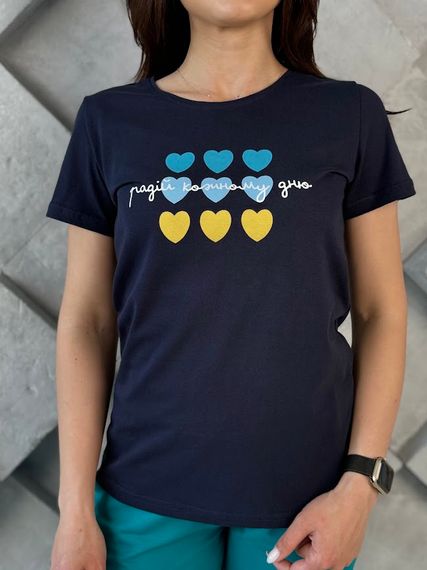 Футболка жіноча "Україна" Носи своє 48 Синій (p-11308-151023) | Зображення 4